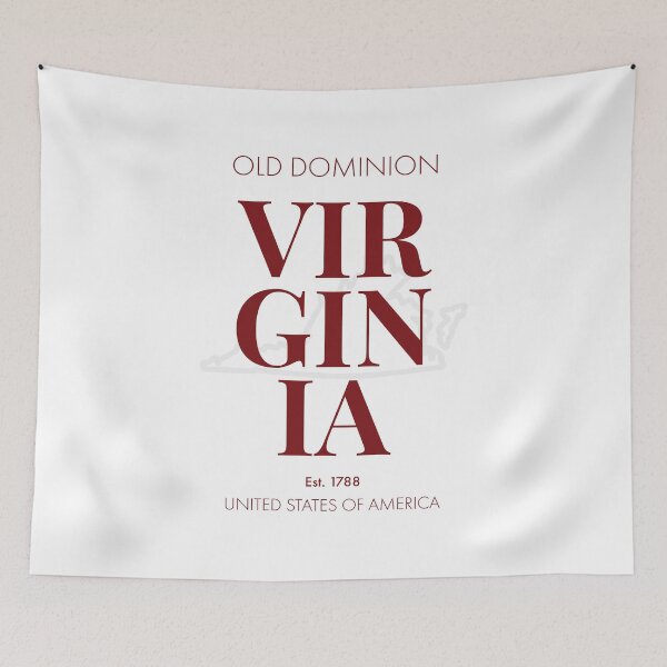 Item preview, VIRGINIA TRAVEL ART – Modern Typographic Travel Design designed and sold by MarkedArtPrints.