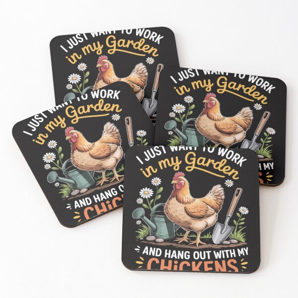 Item preview, I Just Want To Work In My Garden And Hangout With My Chicken designed and sold by CareTopping.