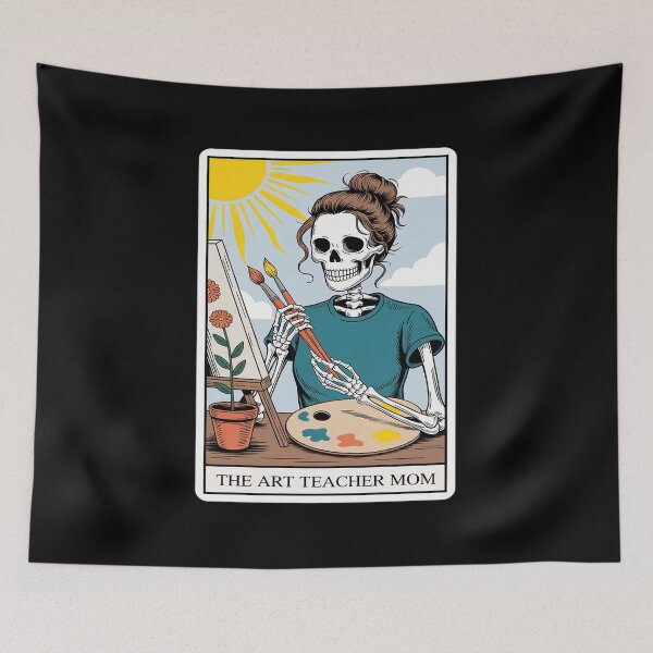 Item preview, Teacher Mom Tarot Card Skeleton Painter Artist Teaching designed and sold by NetoGalaxy.