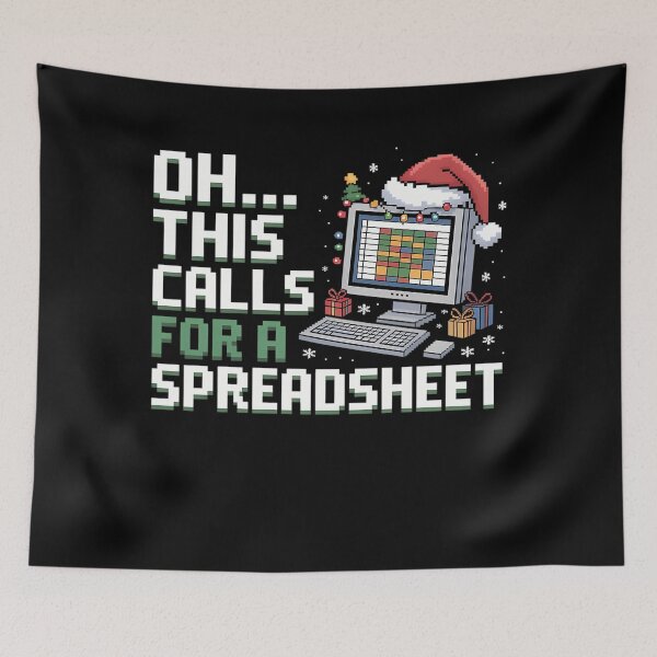 Item preview, This Oh For Fashion Christmas Calls Nerd Classic Funny Holiday Spreadsheet designed and sold by JasonCorvar.