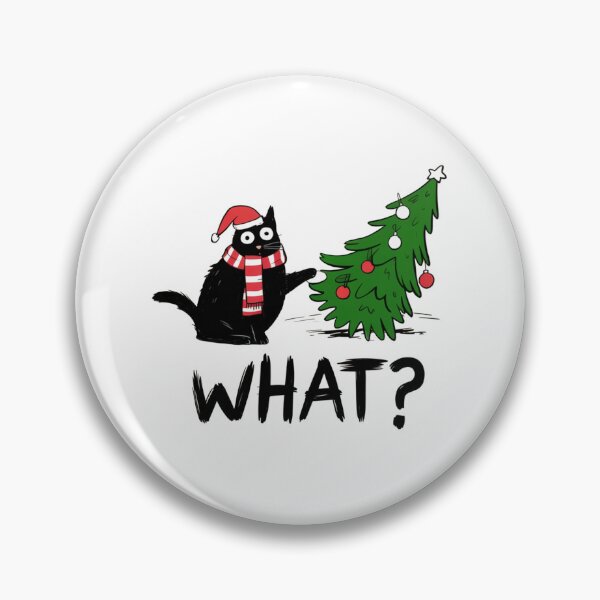 Item preview, Black Cat Knocking Over Christmas Tree. WHAT? designed and sold by Lbeck1869.