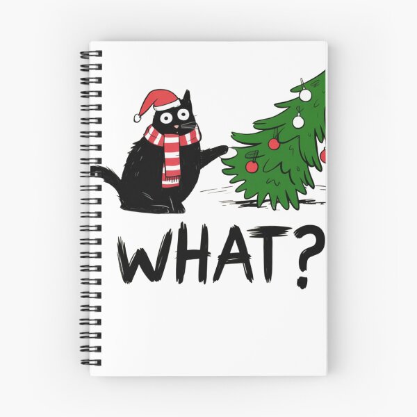 Item preview, Black Cat Knocking Over Christmas Tree. WHAT? designed and sold by Lbeck1869.