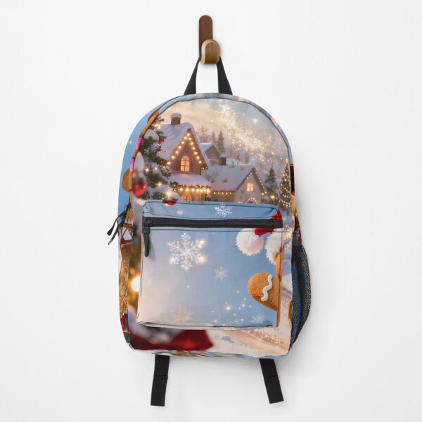 Item preview, Magical Gingerbread Man Christmas Scene – Flying Cookie & Golden Sleigh designed and sold by Nickyayee.