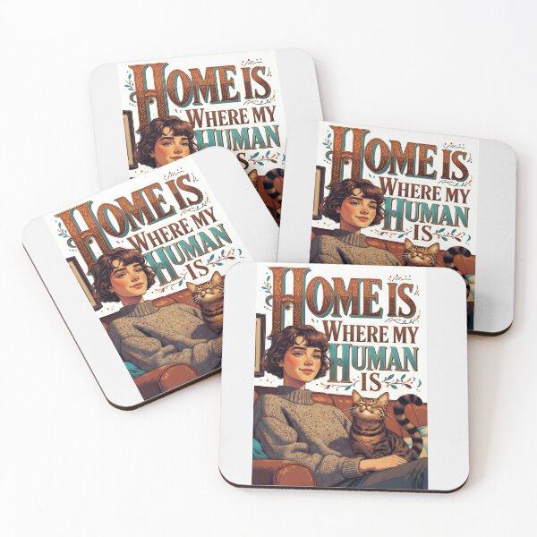 Item preview, Cat "Home is where my human is" designed and sold by Artquinox.