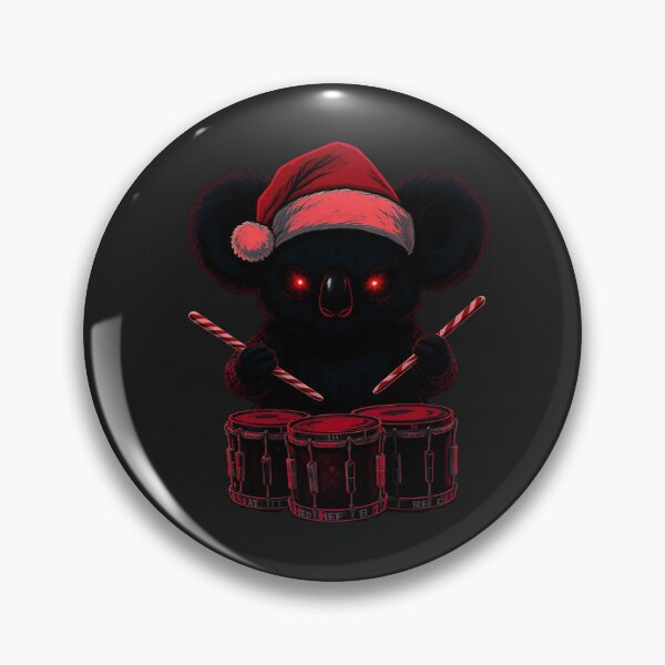 Item preview, Kawaii-Dark Koala – Christmas Drummer Beast | Gothic Koala with Drums designed and sold by ColorSplash123.