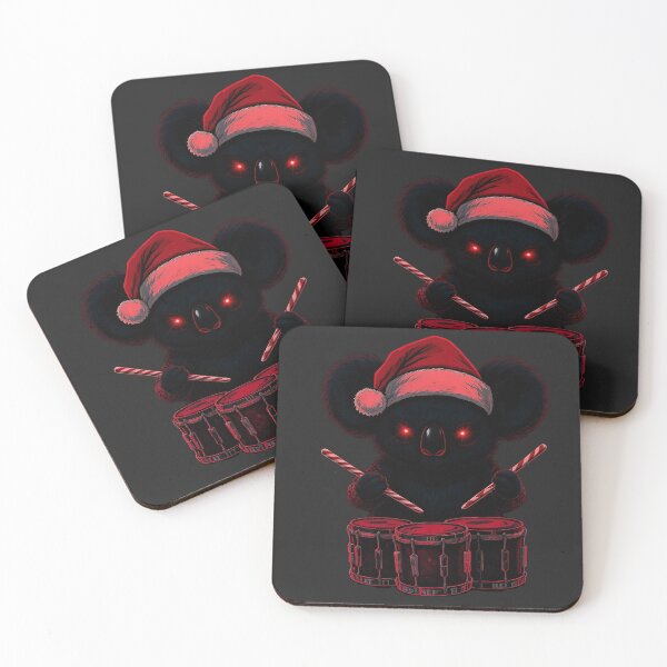 Item preview, Kawaii-Dark Koala – Christmas Drummer Beast | Gothic Koala with Drums designed and sold by ColorSplash123.