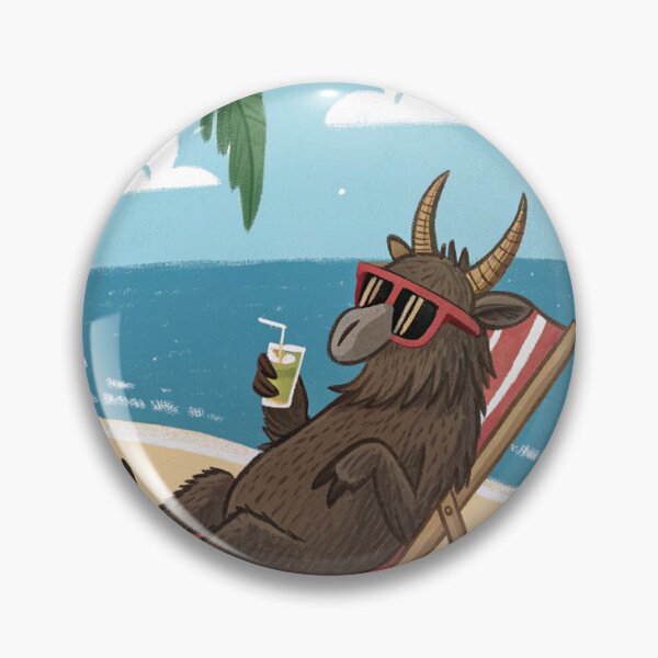 Item preview, Krampus Chilling at the Caribbean Beach | Funny Christmas Folklore Vacation Art designed and sold by AIfolklore.
