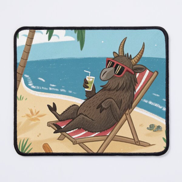 Item preview, Krampus Chilling at the Caribbean Beach | Funny Christmas Folklore Vacation Art designed and sold by AIfolklore.