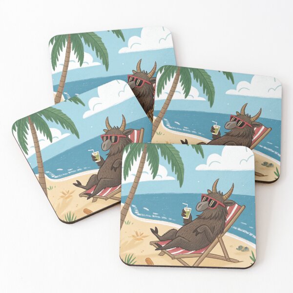 Item preview, Krampus Chilling at the Caribbean Beach | Funny Christmas Folklore Vacation Art designed and sold by AIfolklore.