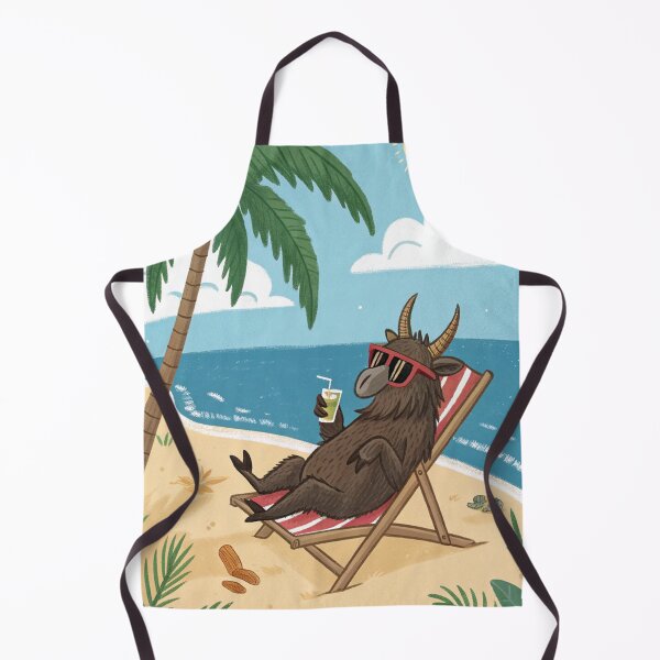 Item preview, Krampus Chilling at the Caribbean Beach | Funny Christmas Folklore Vacation Art designed and sold by AIfolklore.