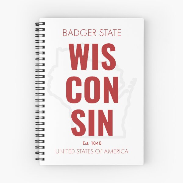 Item preview, WISCONSIN TRAVEL ART – Modern Typographic Travel Design designed and sold by MarkedArtPrints.