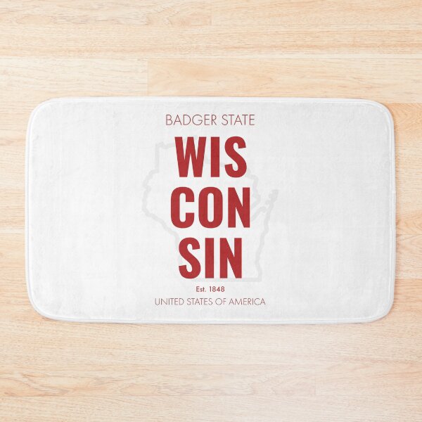 Item preview, WISCONSIN TRAVEL ART – Modern Typographic Travel Design designed and sold by MarkedArtPrints.