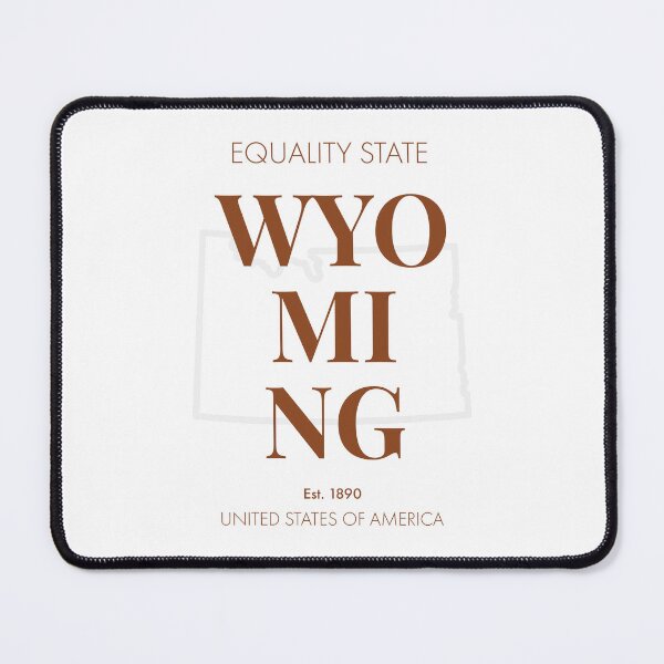 Item preview, WYOMING TRAVEL ART – Modern Typographic Travel Design designed and sold by MarkedArtPrints.