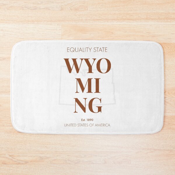 Item preview, WYOMING TRAVEL ART – Modern Typographic Travel Design designed and sold by MarkedArtPrints.