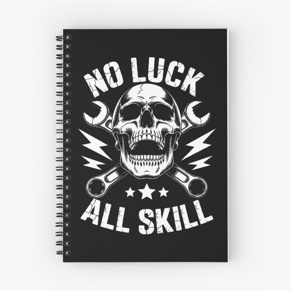 Item preview, Skull No Luck All Skill Funny Mechanic designed and sold by KristinTara.