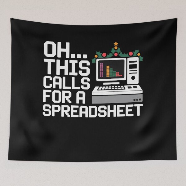 Item preview, For Christmas Fashion Classic Holiday Funny Calls Oh This Nerd Spreadsheet designed and sold by JasonCorvar.