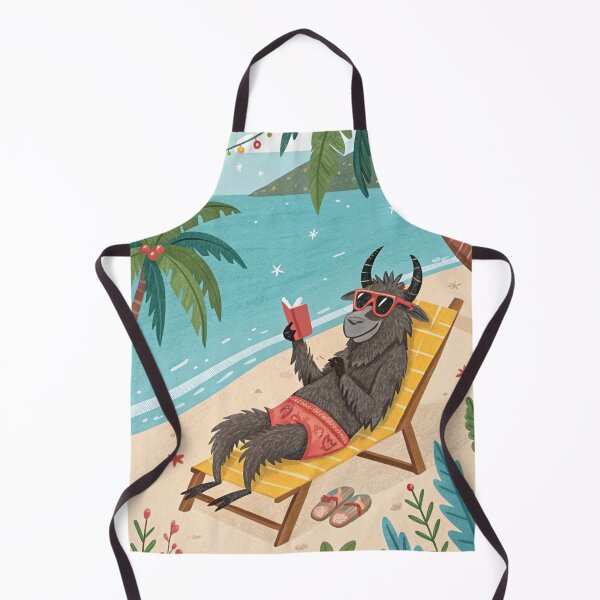 Item preview, Krampus Vibing at the Caribbean Beach | Chillaxing Christmas Folklore Vacation Art designed and sold by AIfolklore.