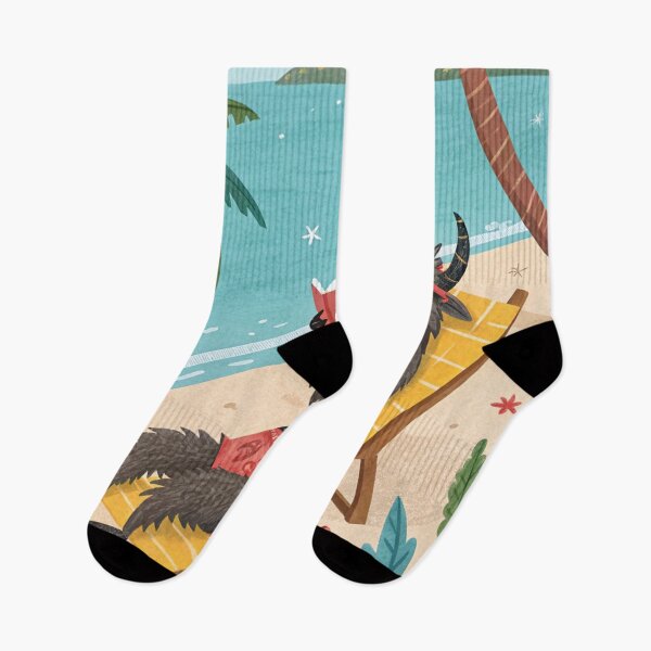 Item preview, Krampus Vibing at the Caribbean Beach | Chillaxing Christmas Folklore Vacation Art designed and sold by AIfolklore.