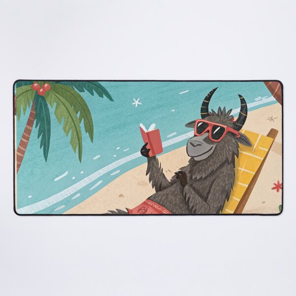 Item preview, Krampus Vibing at the Caribbean Beach | Chillaxing Christmas Folklore Vacation Art designed and sold by AIfolklore.