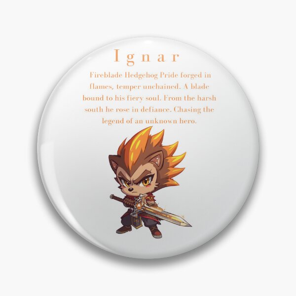 Item preview, Ignar – Fireblade Hedgehog Warrior designed and sold by Monzora.
