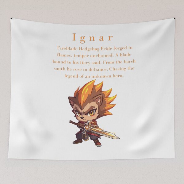 Item preview, Ignar – Fireblade Hedgehog Warrior designed and sold by Monzora.