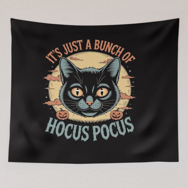 Item preview, Halloween Black Cat It's Just A Bunch Of Hocus Pocus Men Women designed and sold by OlafLica.