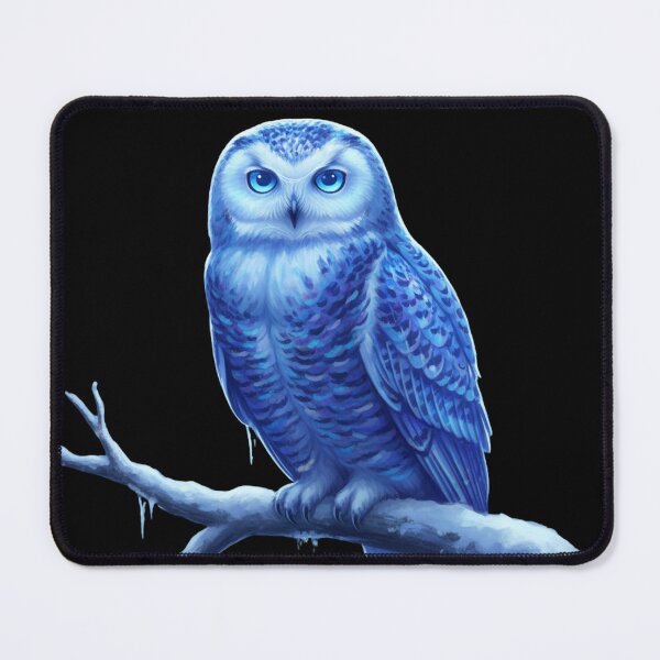 Item preview, Icy Blue Winter Owl Sticker | Snow Aesthetic Bird Art designed and sold by FluffinCool.