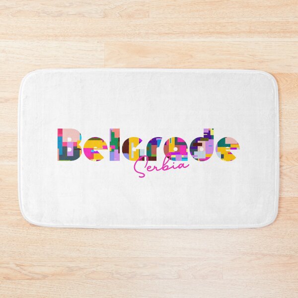 Item preview, Belgrade, Serbia, Vibrant Abstract City Typography Art designed and sold by Wanderful-roads.