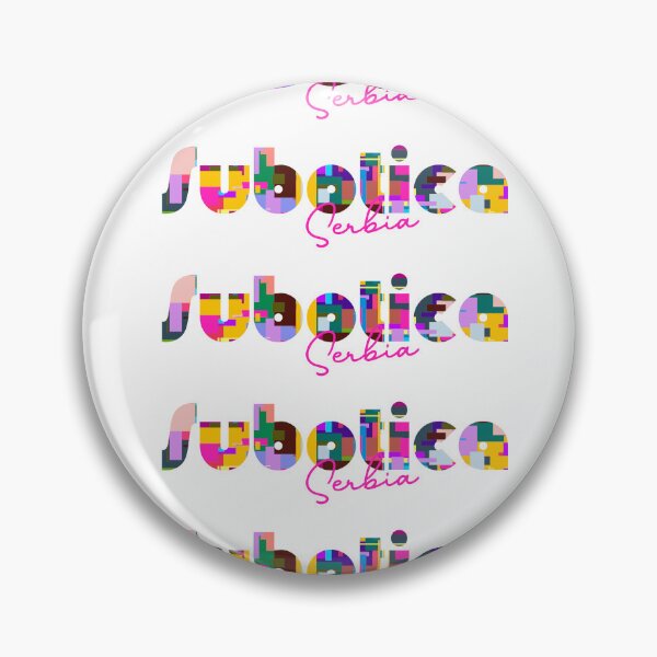 Item preview, Subotica, Serbia, Vibrant Abstract City Typography Art designed and sold by Wanderful-roads.