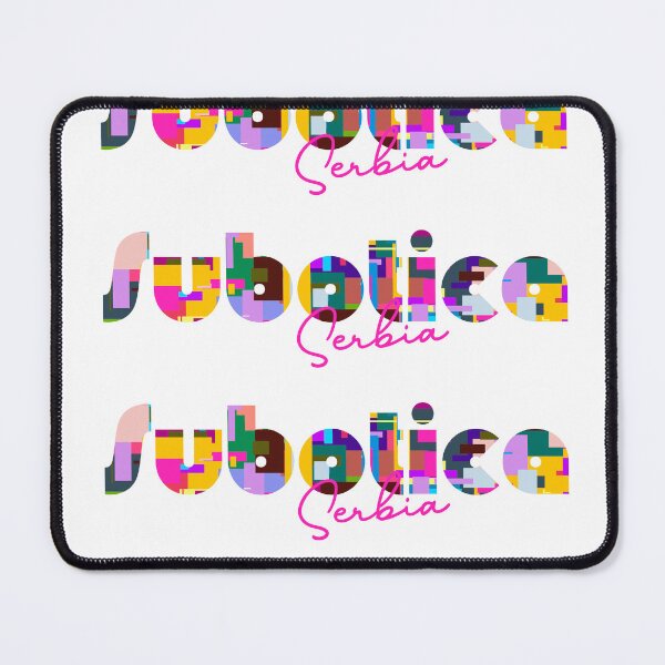 Item preview, Subotica, Serbia, Vibrant Abstract City Typography Art designed and sold by Wanderful-roads.