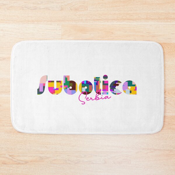 Item preview, Subotica, Serbia, Vibrant Abstract City Typography Art designed and sold by Wanderful-roads.