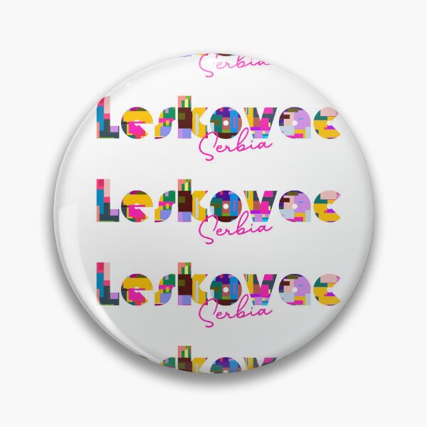 Item preview, Leskovac, Serbia, Vibrant Abstract City Typography Art designed and sold by Wanderful-roads.