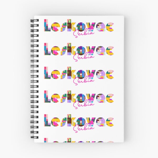 Item preview, Leskovac, Serbia, Vibrant Abstract City Typography Art designed and sold by Wanderful-roads.