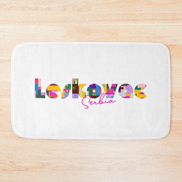 Item preview, Leskovac, Serbia, Vibrant Abstract City Typography Art designed and sold by Wanderful-roads.