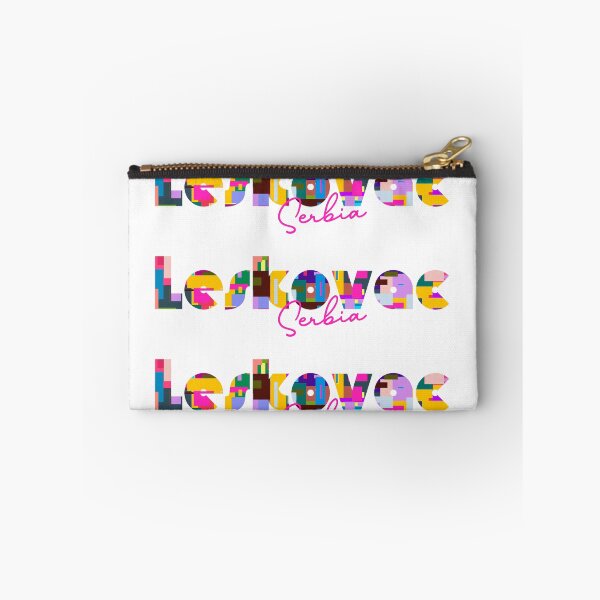 Item preview, Leskovac, Serbia, Vibrant Abstract City Typography Art designed and sold by Wanderful-roads.