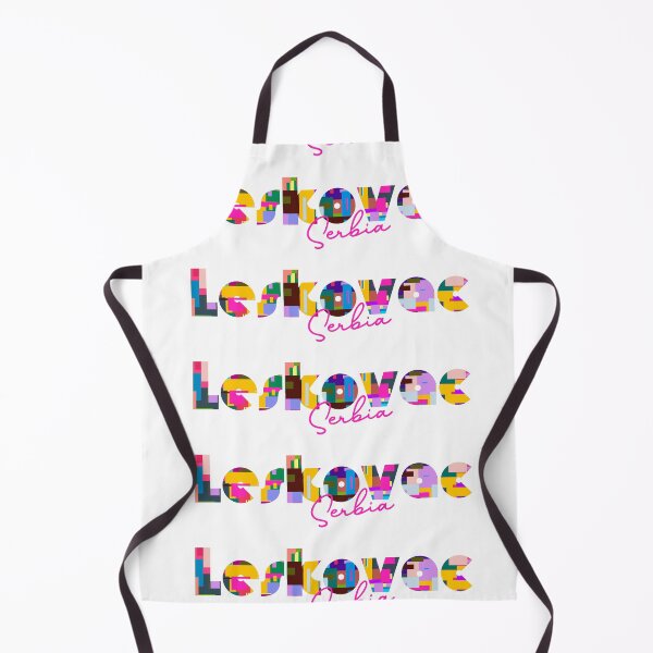 Item preview, Leskovac, Serbia, Vibrant Abstract City Typography Art designed and sold by Wanderful-roads.