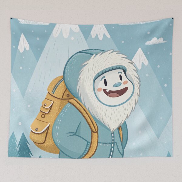 Item preview, Friendly Yeti in Human Clothing | Cute Winter Folklore Illustration designed and sold by AIfolklore.