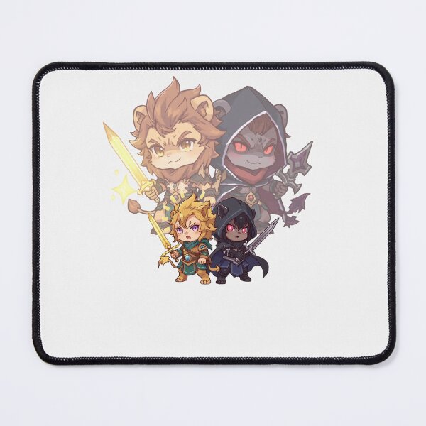 Item preview, Lyros & Kael – Twin Lion Spirits of Light and Shadow designed and sold by Monzora.