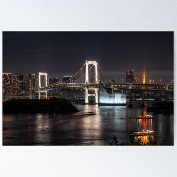 Item preview, Rainbow Bridge in Tokyo at Night designed and sold by aaronchoi.
