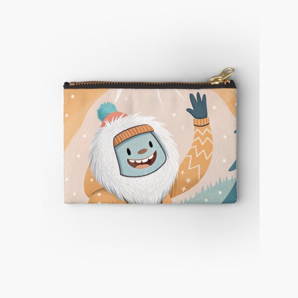 Item preview, Friendly Waving Yeti in Human Clothing | Cute Winter Folklore Illustration designed and sold by AIfolklore.