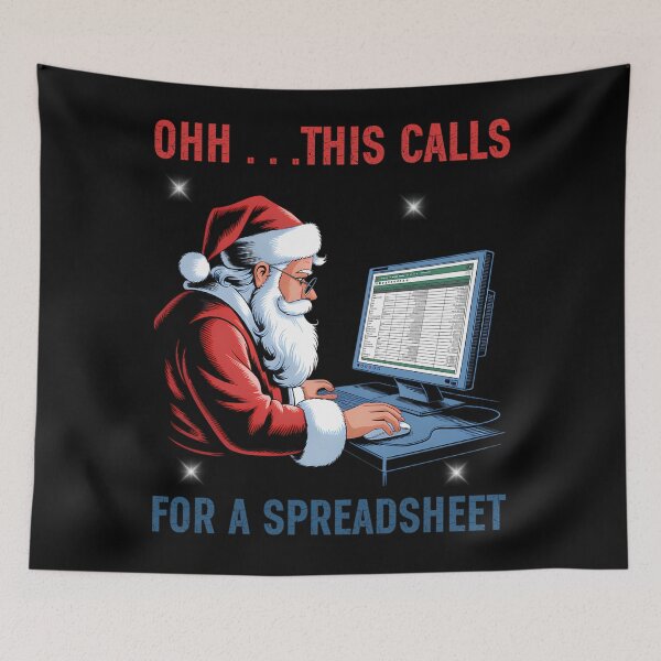 Item preview, Calls Oh Nerd Spreadsheet Christmas Holiday Fashion For This Funny Classic designed and sold by JasonCorvar.
