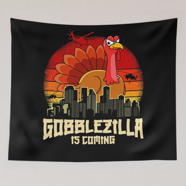 Item preview, Retro Style Funny Gobblezilla Humor Happy Quote Thanksgiving designed and sold by nguyenconguan80.