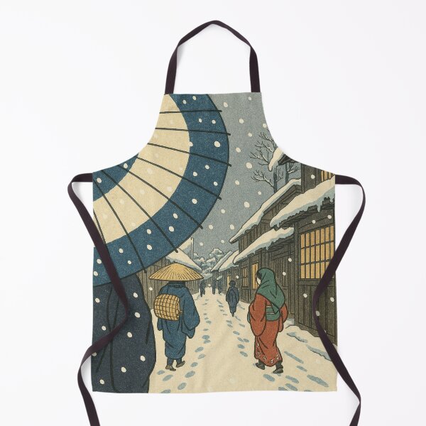 Item preview, Snowy Edo Street – Ukiyo-e Winter Woodblock designed and sold by Planthem.