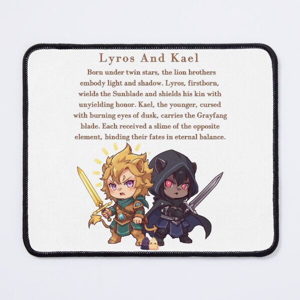 Item preview, Lyros & Kael – Twin Lion Spirits of Light and Shadow designed and sold by Monzora.
