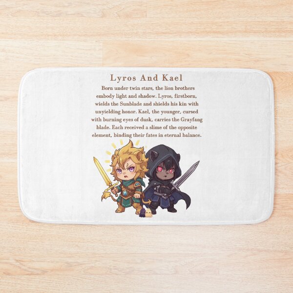 Item preview, Lyros & Kael – Twin Lion Spirits of Light and Shadow designed and sold by Monzora.