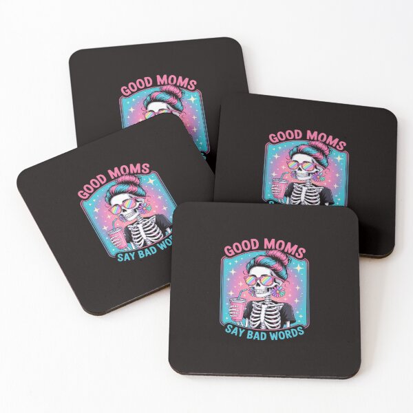 Item preview, Good Moms Say Bad Words Mothers Day Messy Bun Skeleton designed and sold by ControlCenter.