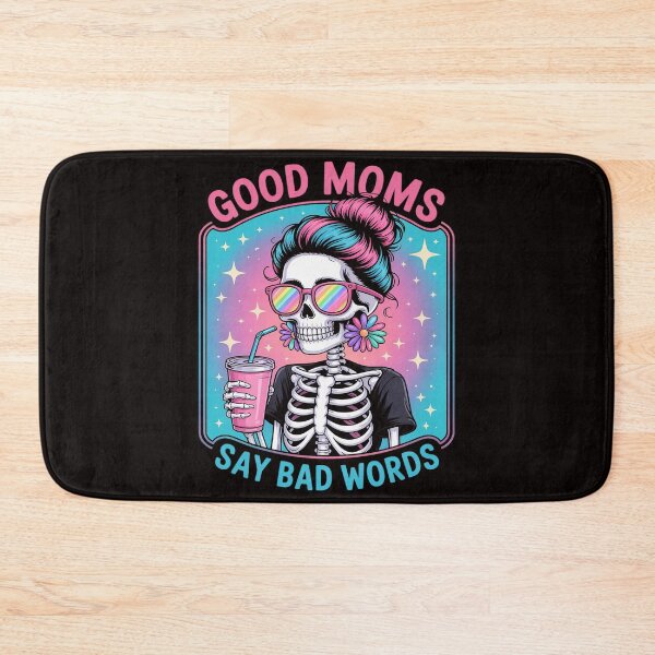 Item preview, Good Moms Say Bad Words Mothers Day Messy Bun Skeleton designed and sold by ControlCenter.