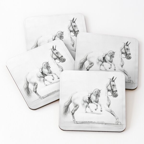 Item preview, A Trakehner horse depicted in mid-dressage routine Horses in Motion designed and sold by CDC40.