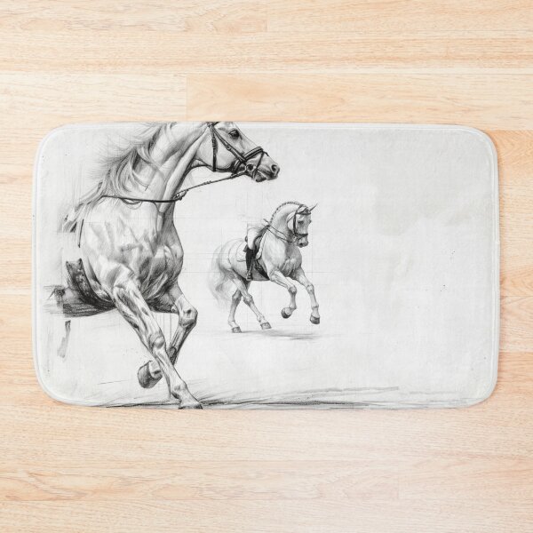 Item preview, A Trakehner horse depicted in mid-dressage routine Horses in Motion designed and sold by CDC40.