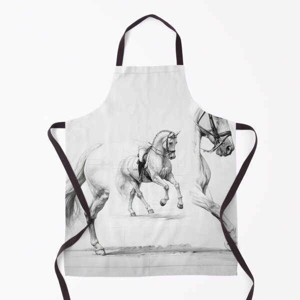 Item preview, A Trakehner horse depicted in mid-dressage routine Horses in Motion designed and sold by CDC40.